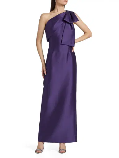SACHIN BABI Women's Bonnie Bow Column Gown - Regency | Thumbnail 3