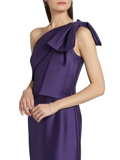 SACHIN BABI Women's Bonnie Bow Column Gown - Regency | Thumbnail 6