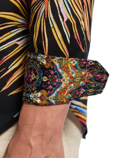 Robert Graham Men's Acai Printed Cotton Button-Front Shirt | Thumbnail 5 Robert Graham Men's Acai Printed Cotton Button-Front Shirt | Thumbnail 5