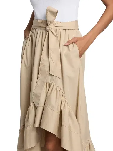 Cinq à Sept Women's Zayla Split Midi-Dress - White Khaki - Size XL | Thumbnail 6 Cinq à Sept Women's Zayla Split Midi-Dress - White Khaki - Size XL | Thumbnail 6