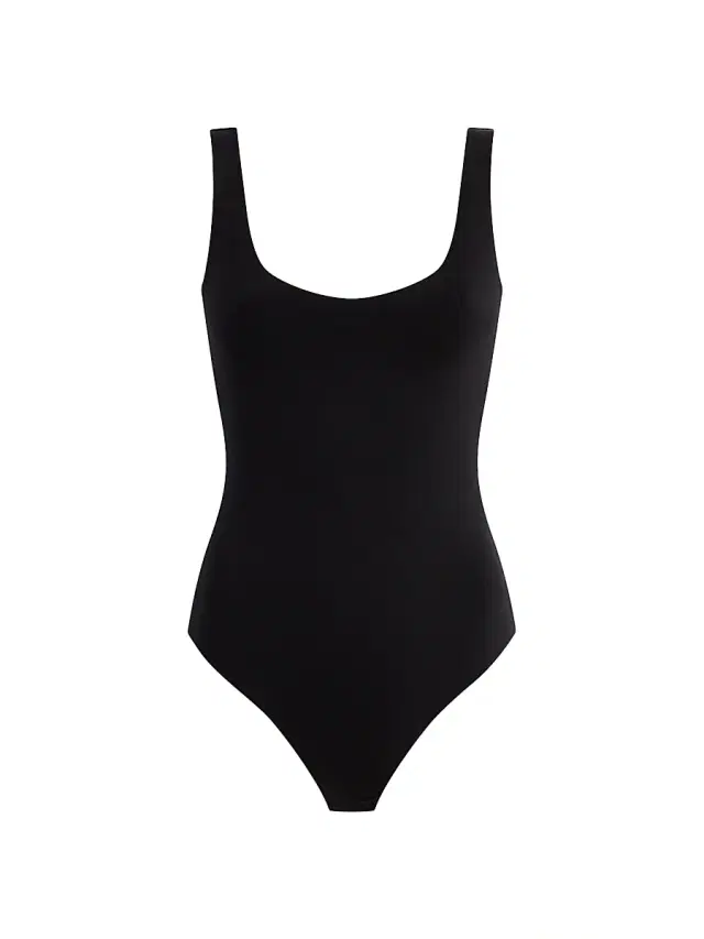 Women's Neoprene Tank Bodysuit - Black