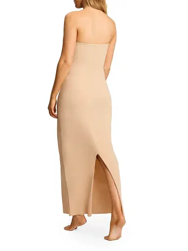 Commando Women's Classic Strapless Maxi Slipdress - Beige - Size Large | Thumbnail 3