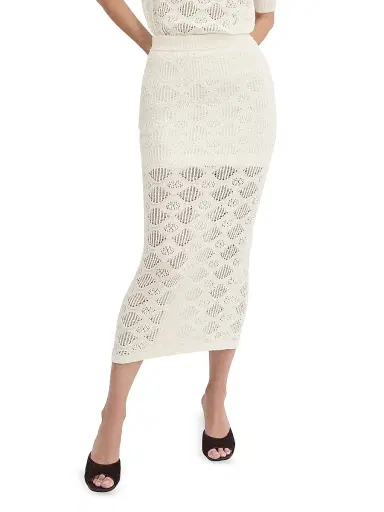 Favorite Daughter Women's The Courtside Midi-Skirt - Ivory - Size XS | Thumbnail 4