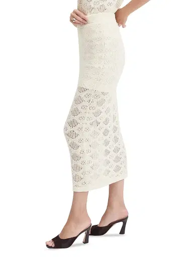 Favorite Daughter Women's The Courtside Midi-Skirt - Ivory - Size XS | Thumbnail 5