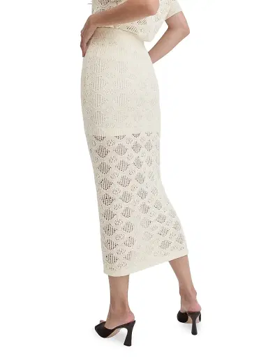 Favorite Daughter Women's The Courtside Midi-Skirt - Ivory - Size XS | Thumbnail 6