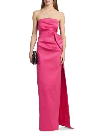 Teri Jon by Rickie Freeman Women's Strapless Bow Gown | Thumbnail 3 Teri Jon by Rickie Freeman Women's Strapless Bow Gown | Thumbnail 3