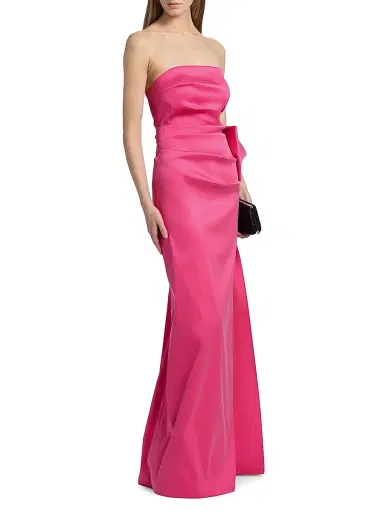 Teri Jon by Rickie Freeman Women's Strapless Bow Gown | Thumbnail 4 Teri Jon by Rickie Freeman Women's Strapless Bow Gown | Thumbnail 4