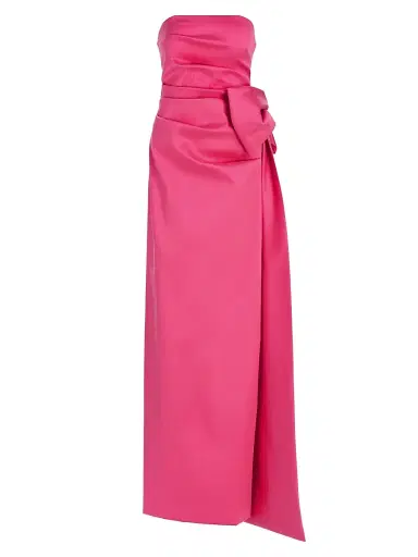 Teri Jon by Rickie Freeman Women's Strapless Bow Gown | Thumbnail 1 Teri Jon by Rickie Freeman Women's Strapless Bow Gown | Thumbnail 1