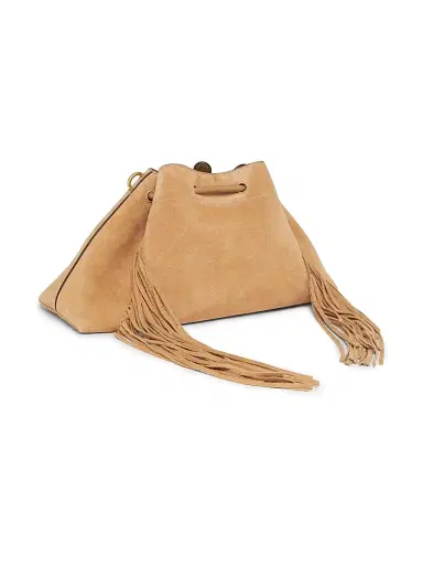 Jimmy Choo Women's Bon Bon Fringe-Trim Suede Shoulder Bag - Toffee Gold | Thumbnail 4 Jimmy Choo Women's Bon Bon Fringe-Trim Suede Shoulder Bag - Toffee Gold | Thumbnail 4