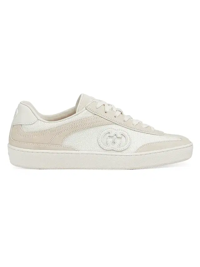 Women's G75 Mesh & Suede Low-Top Sneakers - Off White