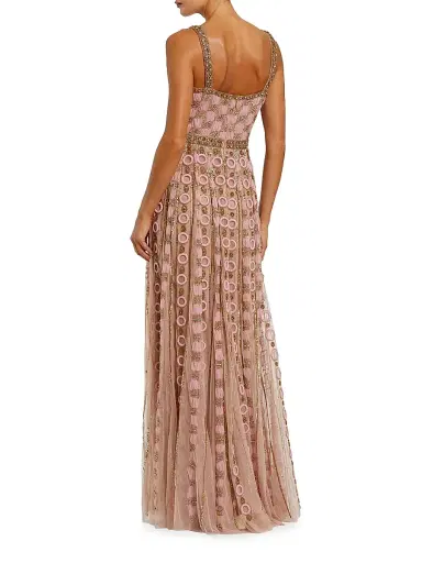 Mac Duggal Women's Embroidered Mesh A-Line Gown | Thumbnail 2 Mac Duggal Women's Embroidered Mesh A-Line Gown | Thumbnail 2