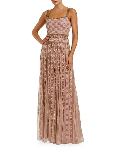 Mac Duggal Women's Embroidered Mesh A-Line Gown | Thumbnail 1 Mac Duggal Women's Embroidered Mesh A-Line Gown | Thumbnail 1