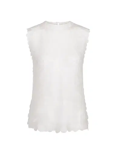 TWP Women's Shell Semi-Sheer Silk Top - Clear - Size Large | Thumbnail 1