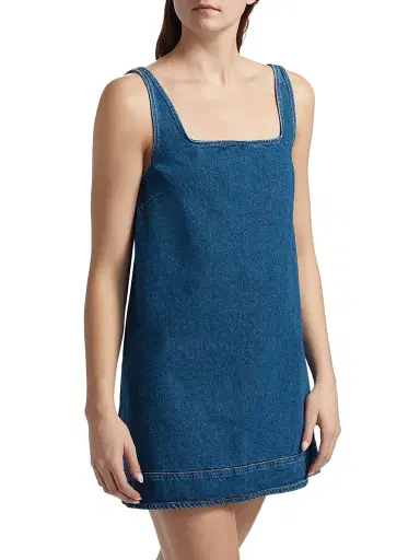 Reformation Women's Myla Denim Shift Minidress | Thumbnail 4