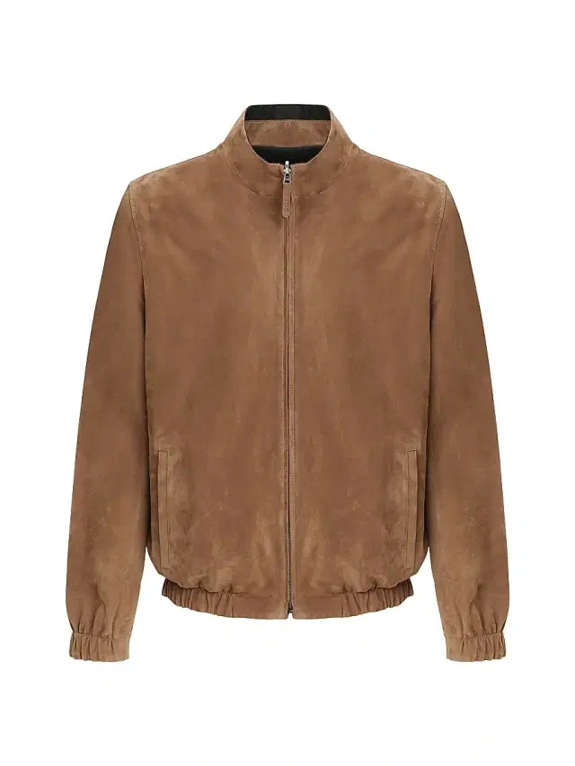 Gorski Men's Nubuck Reversible Jacket - Cognac