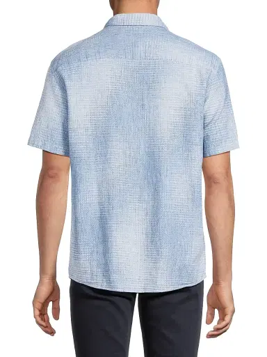 Robert Barakett Men's Ferris Woven Cotton-Linen Shirt | Thumbnail 5 Robert Barakett Men's Ferris Woven Cotton-Linen Shirt | Thumbnail 5