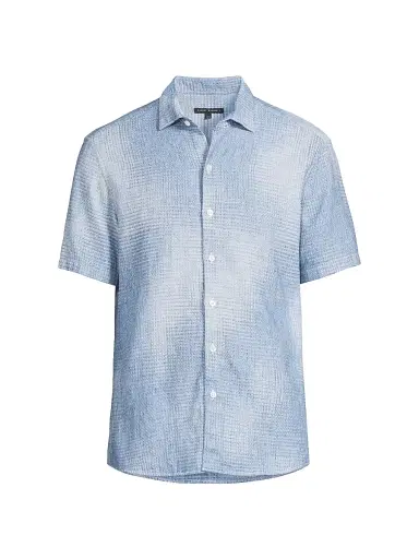 Robert Barakett Men's Ferris Woven Cotton-Linen Shirt | Thumbnail 1 Robert Barakett Men's Ferris Woven Cotton-Linen Shirt | Thumbnail 1