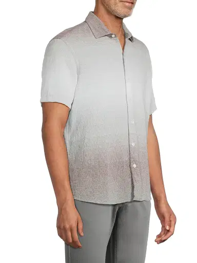 Robert Barakett Men's Tiffin Cotton Button-Front Shirt - Purple - Size XL | Thumbnail 4