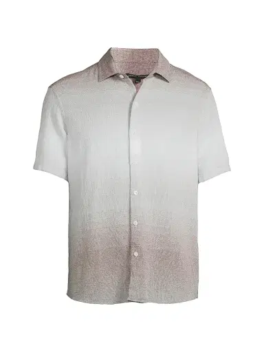 Robert Barakett Men's Tiffin Cotton Button-Front Shirt - Purple - Size XL | Thumbnail 1