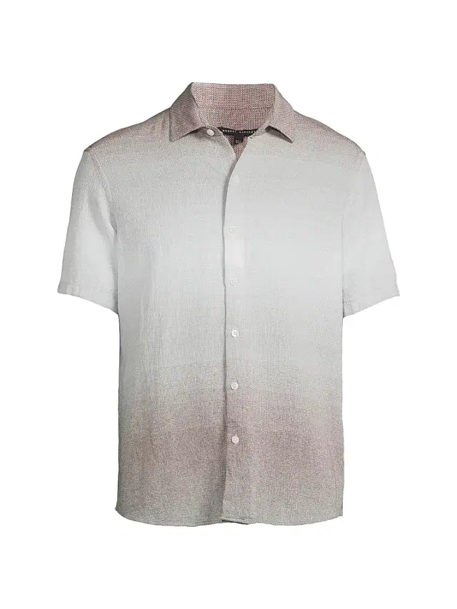 Robert Barakett Men's Tiffin Cotton Button-Front Shirt - Purple