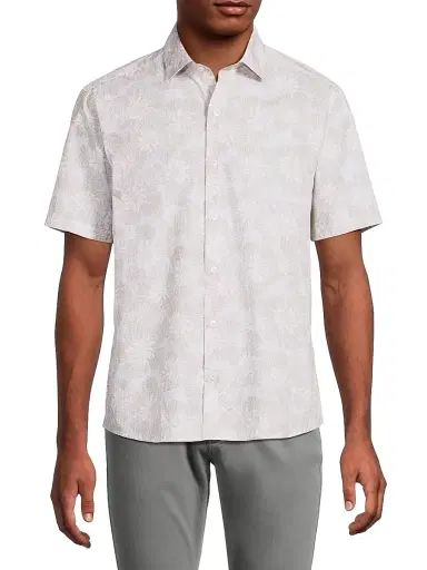 Robert Barakett Men's Aspen Woven Shirt - Tan - Size XXL | Thumbnail 3 Robert Barakett Men's Aspen Woven Shirt - Tan - Size XXL | Thumbnail 3