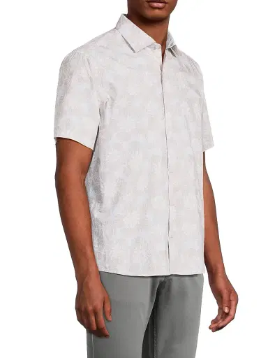 Robert Barakett Men's Aspen Woven Shirt - Tan - Size XXL | Thumbnail 4 Robert Barakett Men's Aspen Woven Shirt - Tan - Size XXL | Thumbnail 4