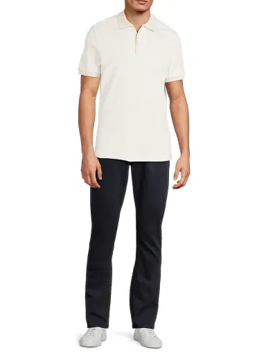 Robert Barakett Men's Whistler Covered-Zip Polo Shirt - White - Size XXL | Thumbnail 2
