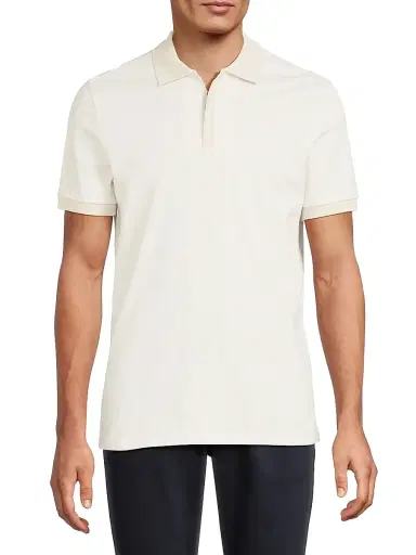 Robert Barakett Men's Whistler Covered-Zip Polo Shirt - White - Size XXL | Thumbnail 3