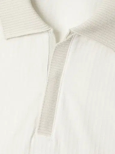 Robert Barakett Men's Whistler Covered-Zip Polo Shirt - White - Size XXL | Thumbnail 6