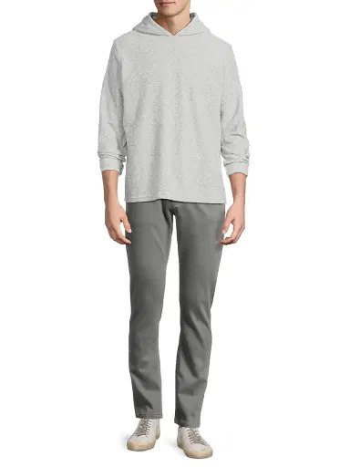Robert Barakett Men's Ramsen Striped Hoodie - Grey - Size XXL | Thumbnail 2