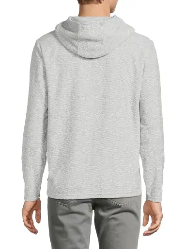 Robert Barakett Men's Ramsen Striped Hoodie - Grey - Size XXL | Thumbnail 5
