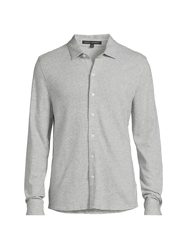 Robert Barakett Men's Dobston Knit Shirt - Light Grey