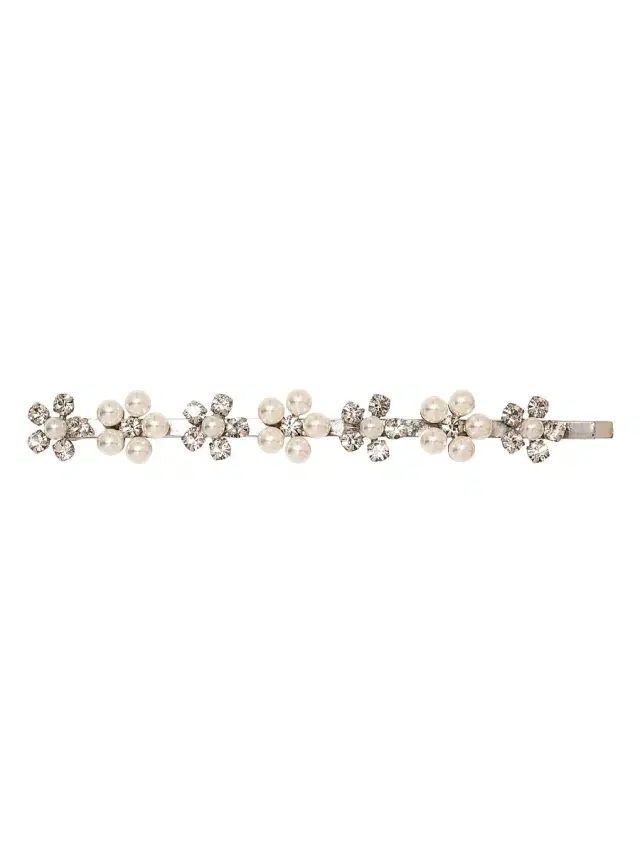Jennifer Behr Women's Zaya Rhodium-Plated, Imitation Pearl & Crystal Barrette - Silver Pearl