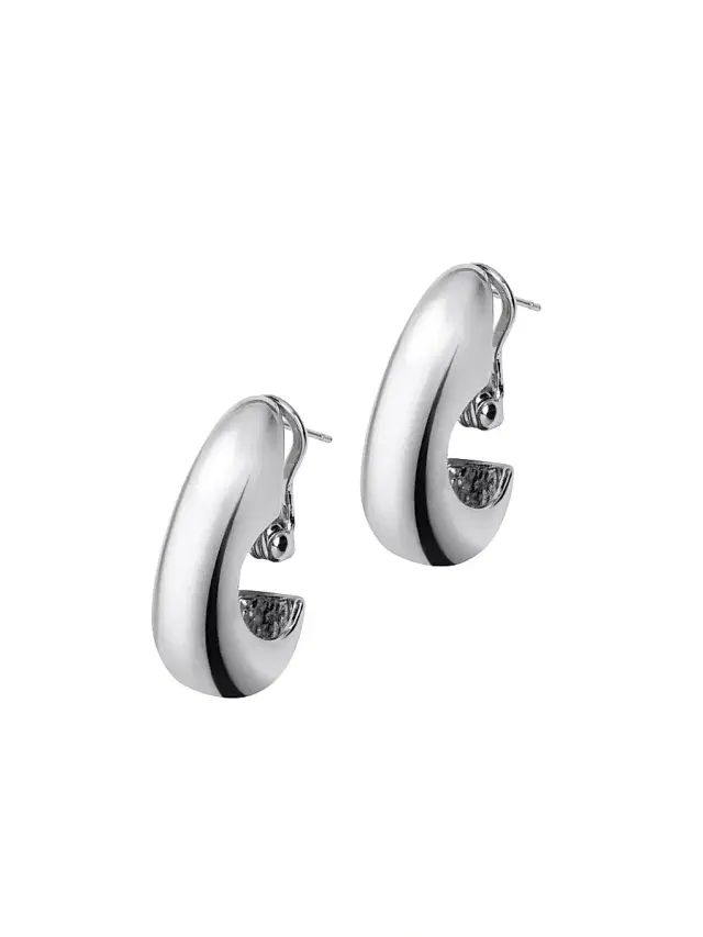 Women's The Modern Deco Miral 18K-Gold-Plated Or Silvertone Oval Earrings - Silver Women's The Modern Deco Miral 18K-Gold-Plated Or Silvertone Oval Earrings - Silver