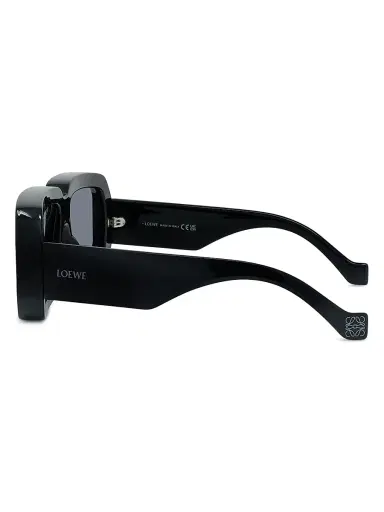 Loewe Men's x Paula's Ibiza 56MM Square Sunglasses - Shiny Black Smoke | Thumbnail 3