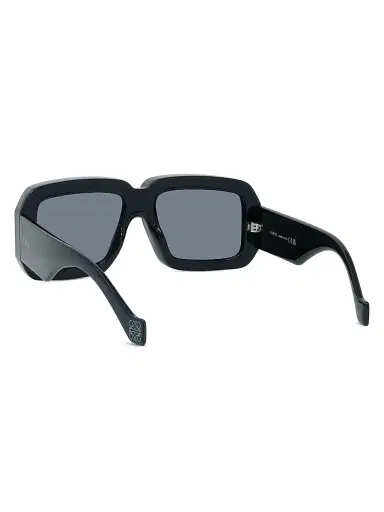 Loewe Men's x Paula's Ibiza 56MM Square Sunglasses - Shiny Black Smoke | Thumbnail 4