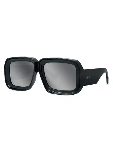Loewe Men's x Paula's Ibiza 56MM Square Sunglasses - Shiny Black Smoke | Thumbnail 1