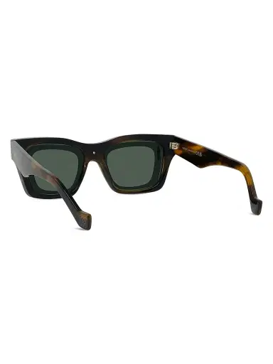 Loewe Men's Signature 54MM Square Sunglasses - Dark Havana Green | Thumbnail 4