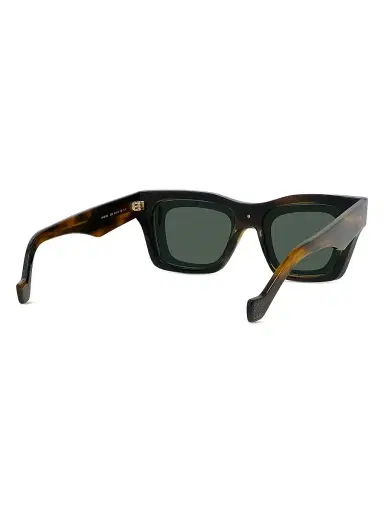 Loewe Men's Signature 54MM Square Sunglasses - Dark Havana Green | Thumbnail 6