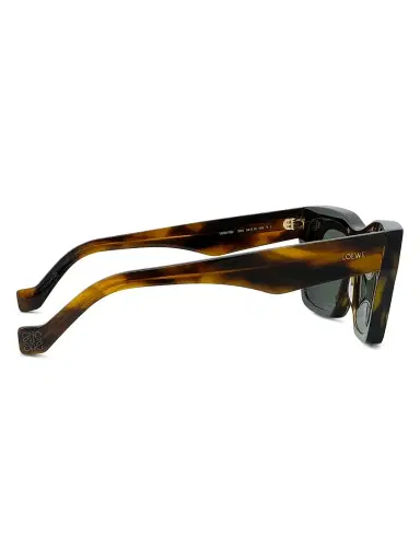 Loewe Men's Signature 54MM Square Sunglasses - Dark Havana Green | Thumbnail 7