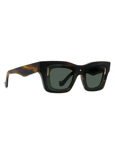 Loewe Men's Signature 54MM Square Sunglasses - Dark Havana Green | Thumbnail 8
