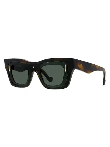 Loewe Men's Signature 54MM Square Sunglasses - Dark Havana Green | Thumbnail 1