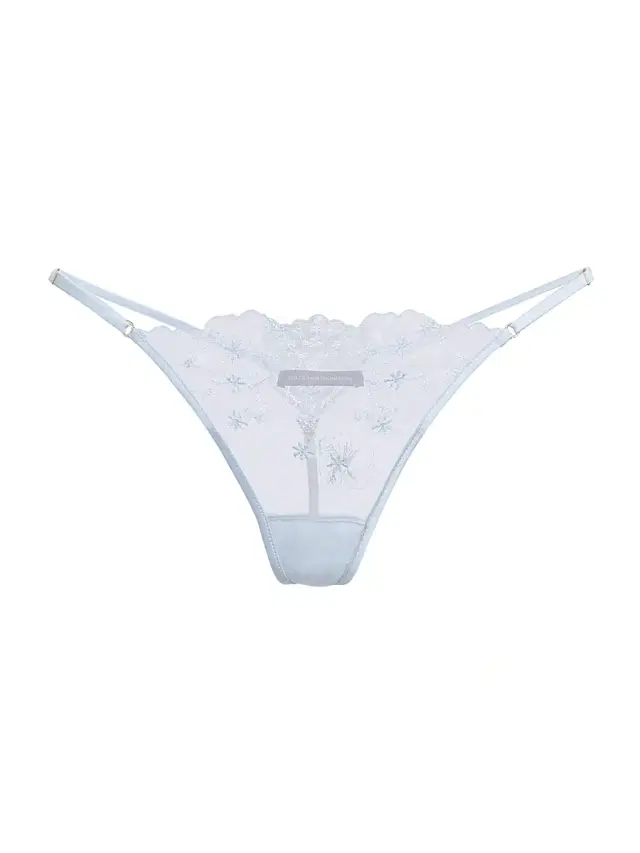 Women's Mathilde Embroidered Lace G-String - Grigio Perla
