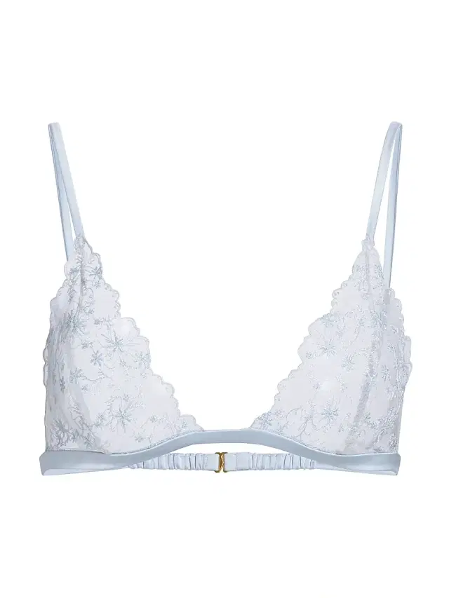 Women's Mathilde Embroidered Soft Triangle Bra - Grigio Perla