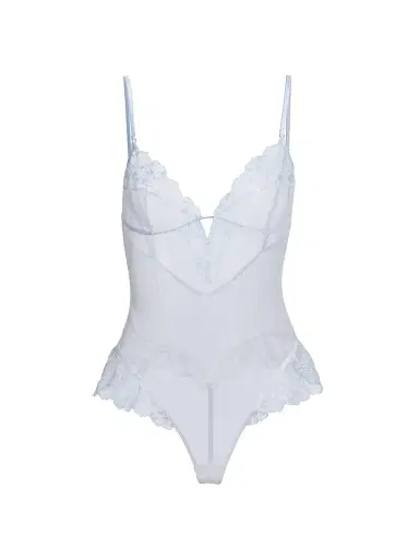 Kiki de Montparnasse Women's Mathilde Lace Mesh Bodysuit - Grigio Perla - Size XL | Thumbnail 1 Kiki de Montparnasse Women's Mathilde Lace Mesh Bodysuit - Grigio Perla - Size XL | Thumbnail 1