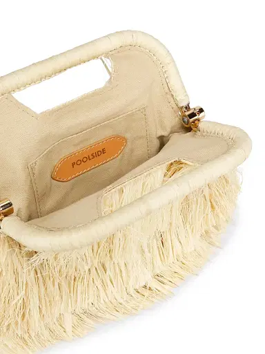 Poolside Women's The Flamands Fringe Top Handle Bag - Natural | Thumbnail 4