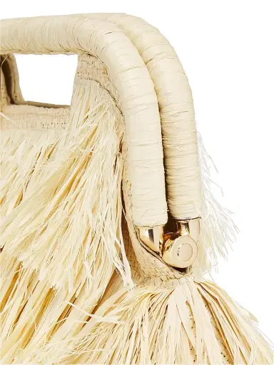 Poolside Women's The Flamands Fringe Top Handle Bag - Natural | Thumbnail 5