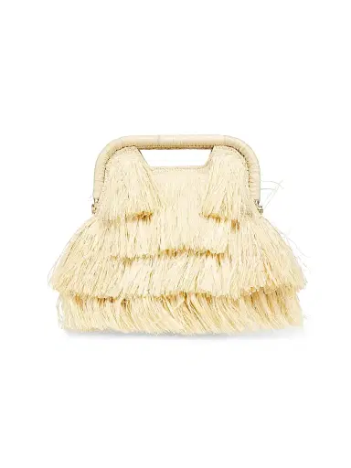 Poolside Women's The Flamands Fringe Top Handle Bag - Natural | Thumbnail 1