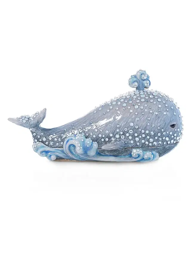 Coastal Whale Box - Gray
