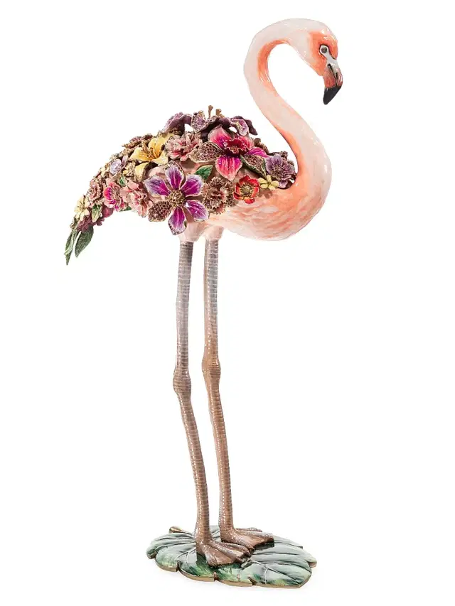 Floral Flamingo Figure